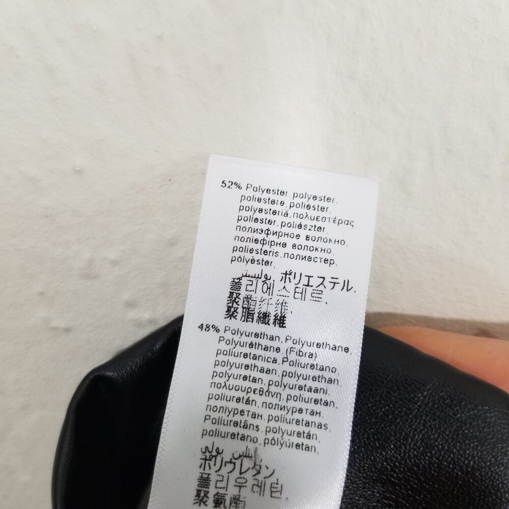 NWT Wolford Cherilyn Faux Leather/Suede Legging Black Size 12 - Picture 7 of 7